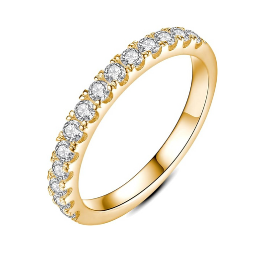 Linda™ | Elegante anillo de bodas de moissanita en oro