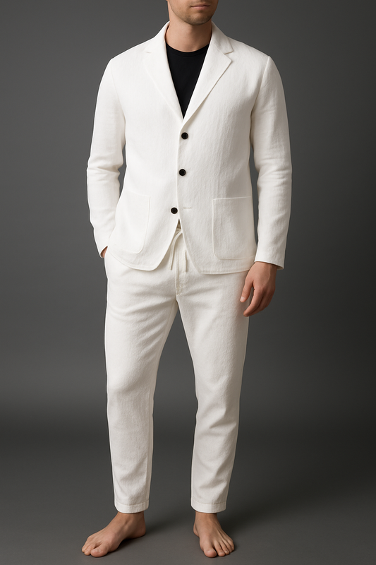 Marcus™️ | Conjunto de blazer de lino que te hará destacar con su sencilla elegancia