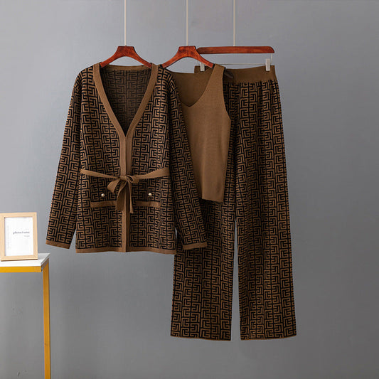 Mie™ | Conjunto de ropa de estar por casa de lujo de tres piezas