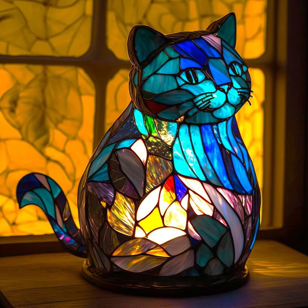 Nala – Lámpara mágica para gatos en cristal de colores