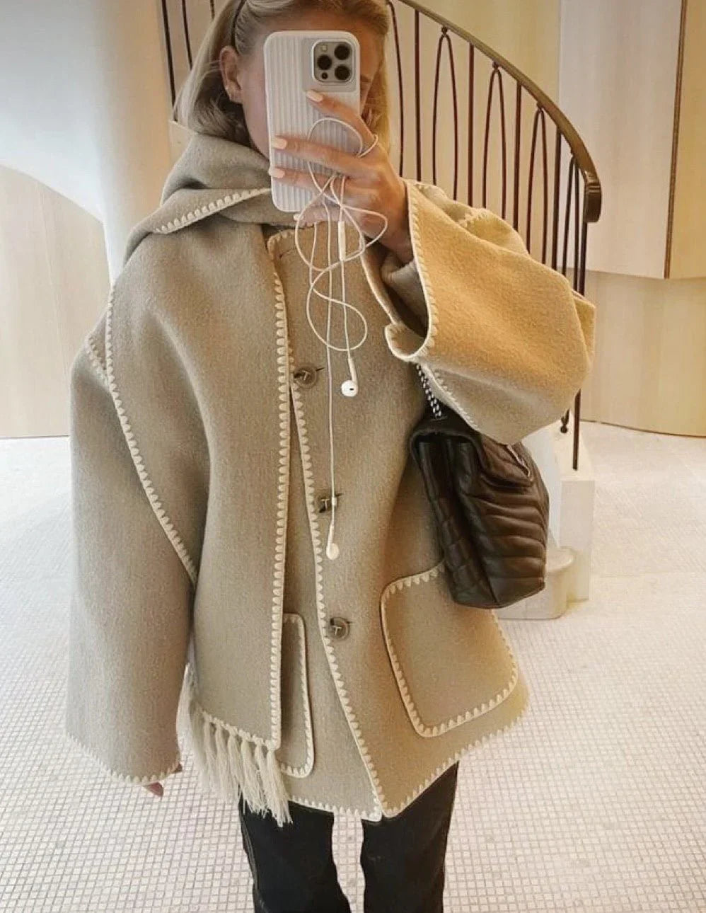 Ylfva™ | Chaqueta con bufanda de moda para mujer