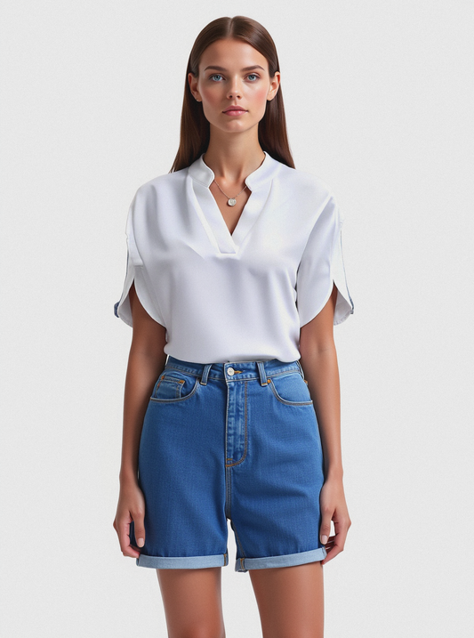 Eliana™ | Elegante blusa drapeada