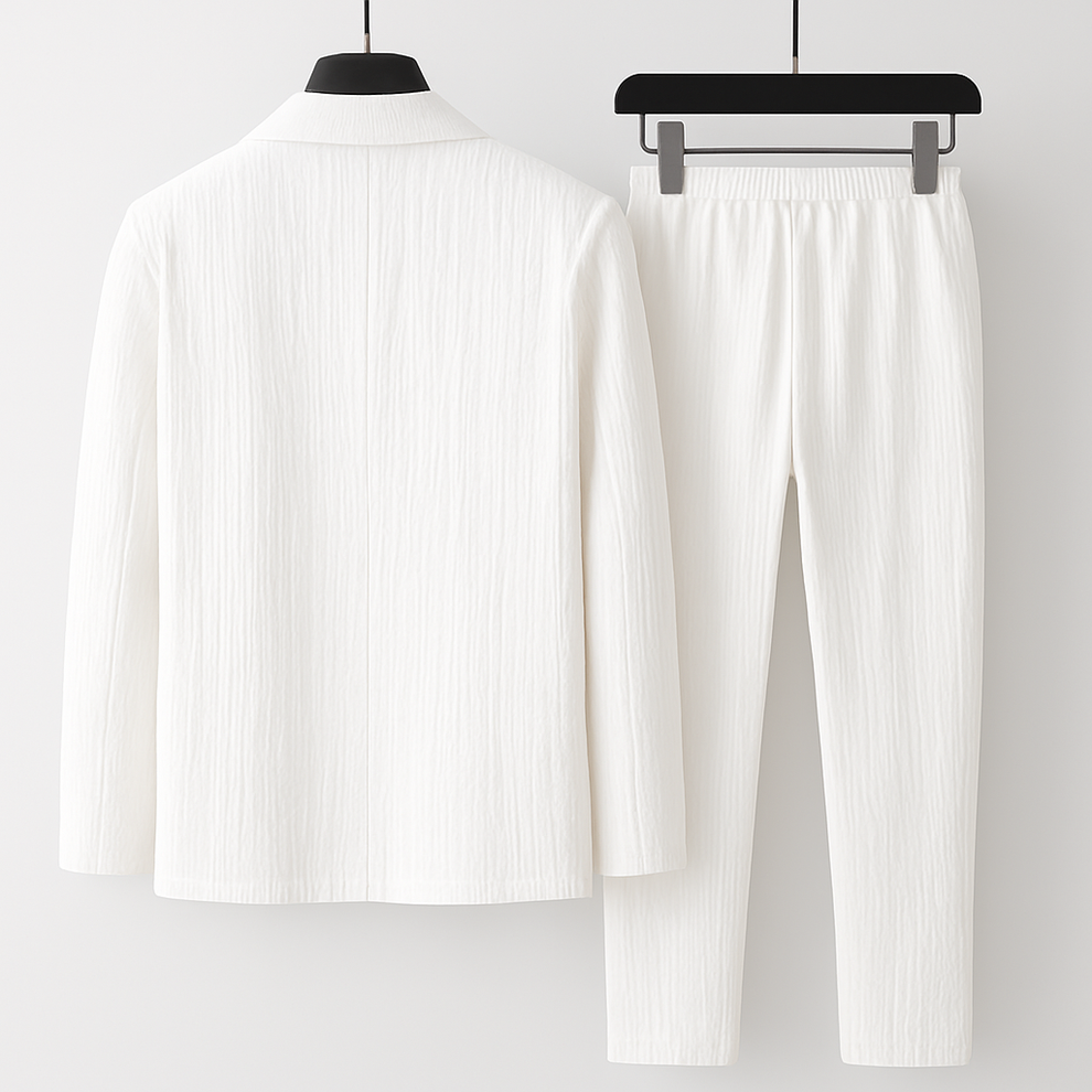 Marcus™️ | Conjunto de blazer de lino que te hará destacar con su sencilla elegancia