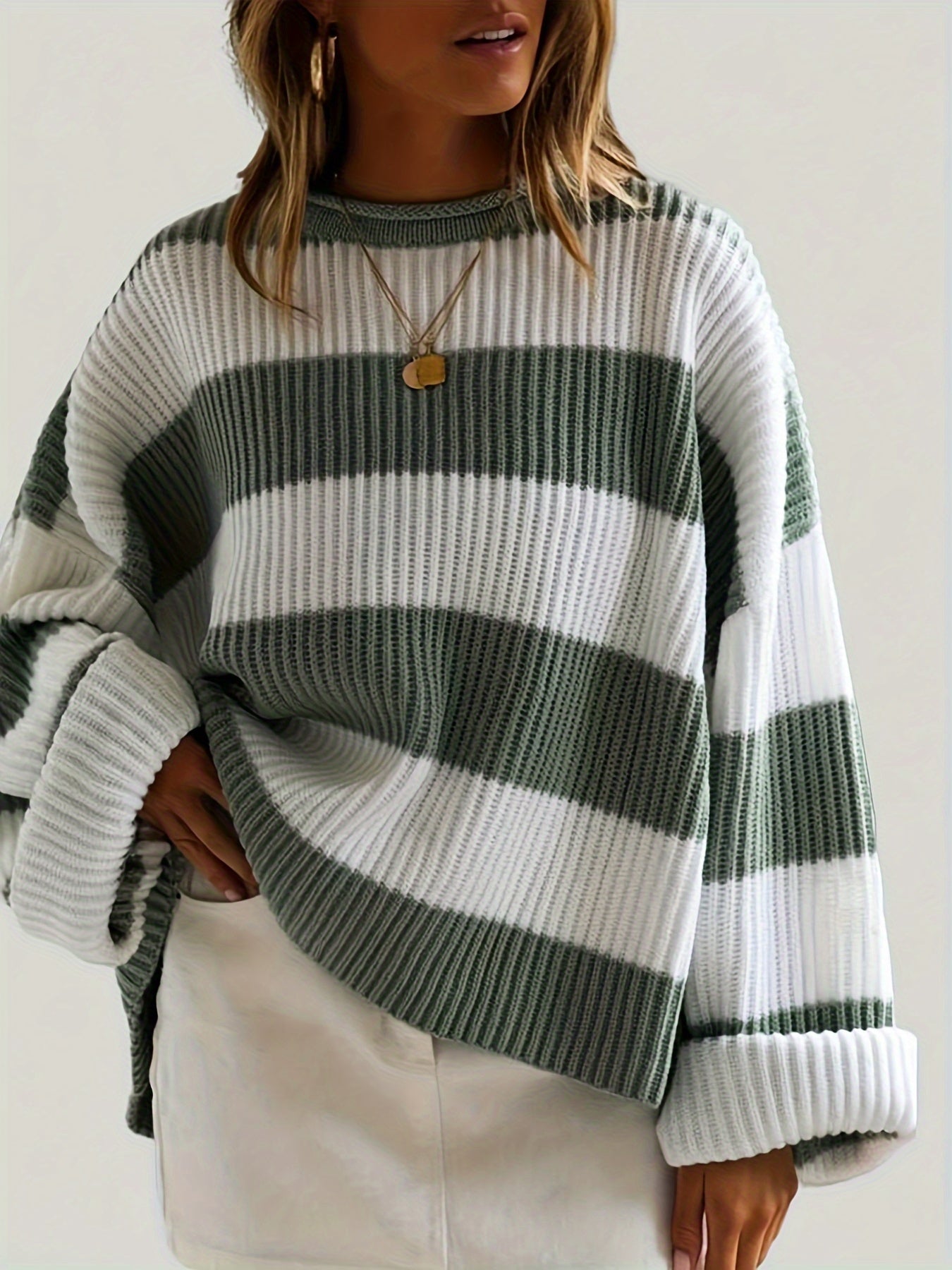 Matilda™ | Suéter de cuello redondo a rayas
