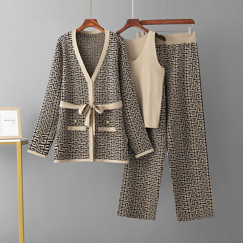 Mie™ | Conjunto de ropa de estar por casa de lujo de tres piezas