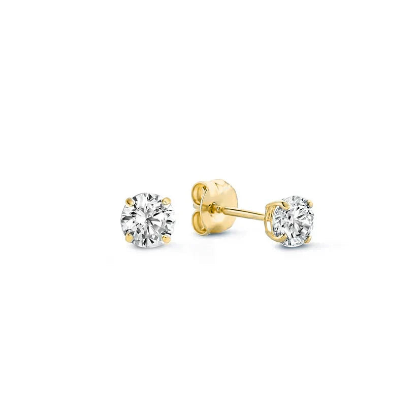 Saga™ | Elegantes pendientes de oro con piedras lunares